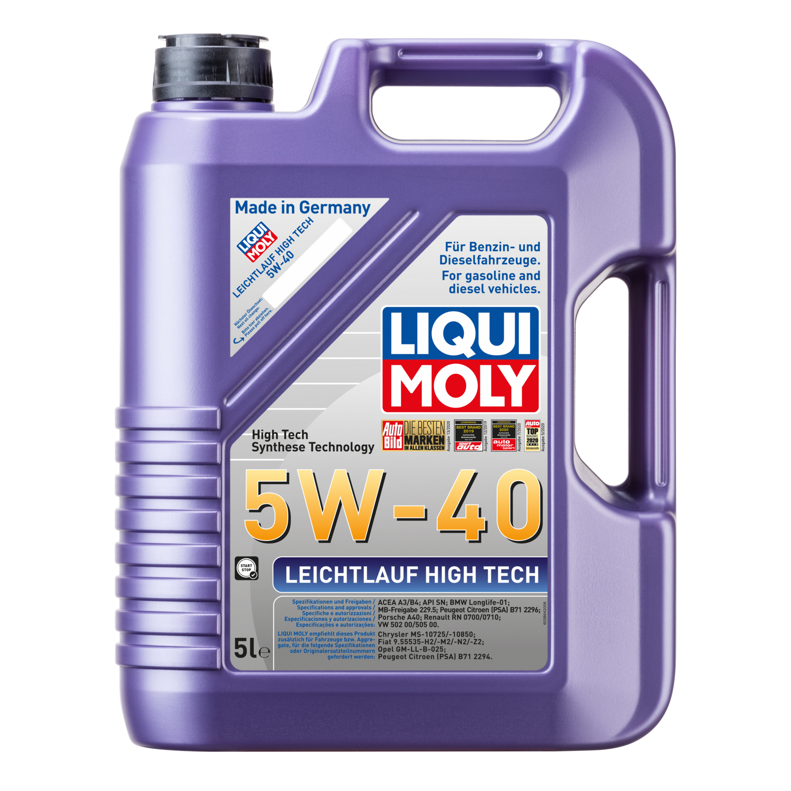 Liqui Moly Leichtlauf High Tech 5W-40 Engine Oil - 5 Litre