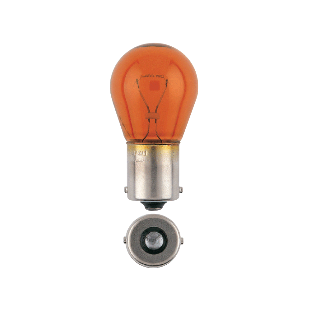 Narva 12V 21W Amber BA15S Incandescent Globe (Each) - 47383