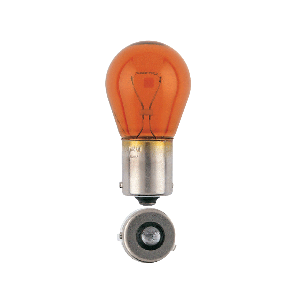 Narva 12V 21W Amber BAU15S Incandescent Globe (Each) - 47384