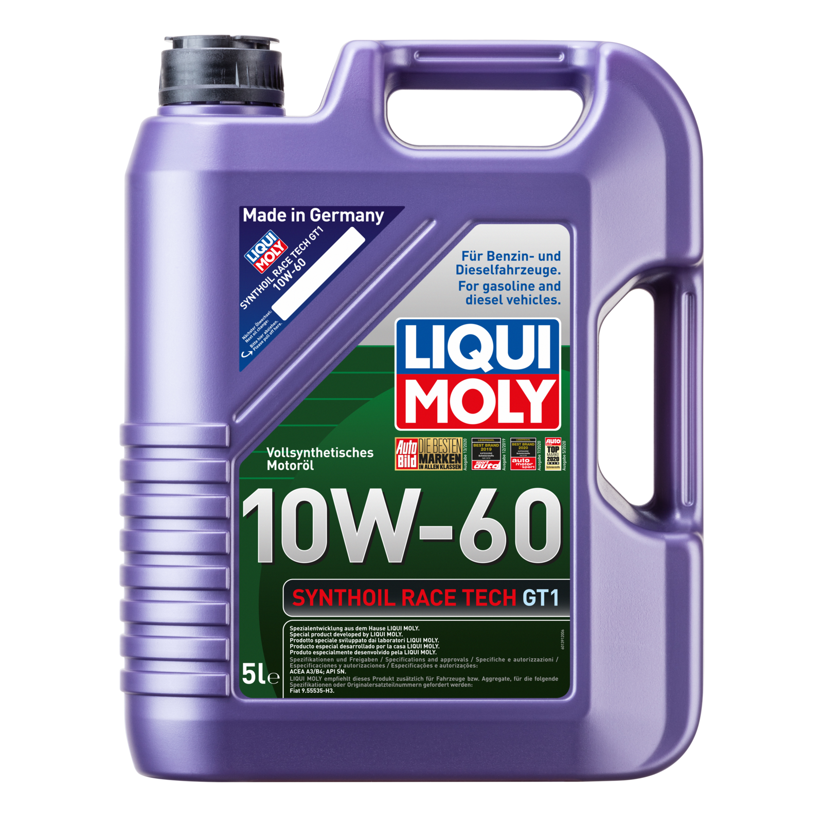 Liqui Moly Synthoil Race Tech GT1 10W-60 Engine Oil - 5 Litre