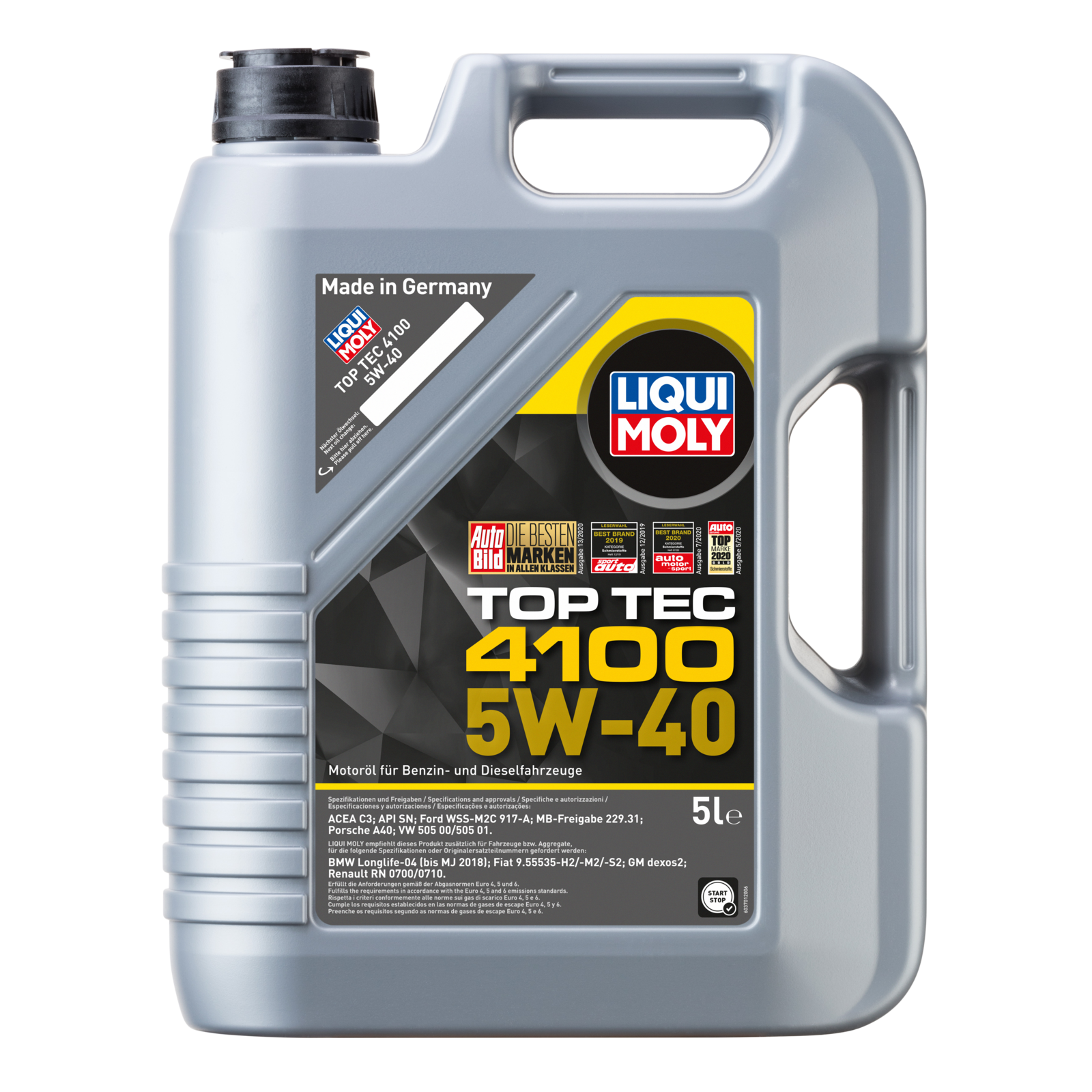 Liqui Moly Top Tec 4100 5W-40 Engine Oil - 5 Litre