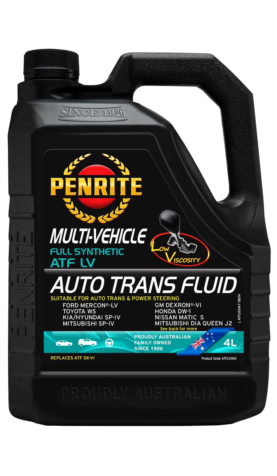 Penrite ATF LV Transmission Fluid 4 Litre - ATFLV004