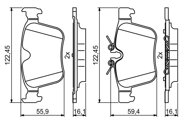 Bosch Disc Brake Pad Set - BP1993