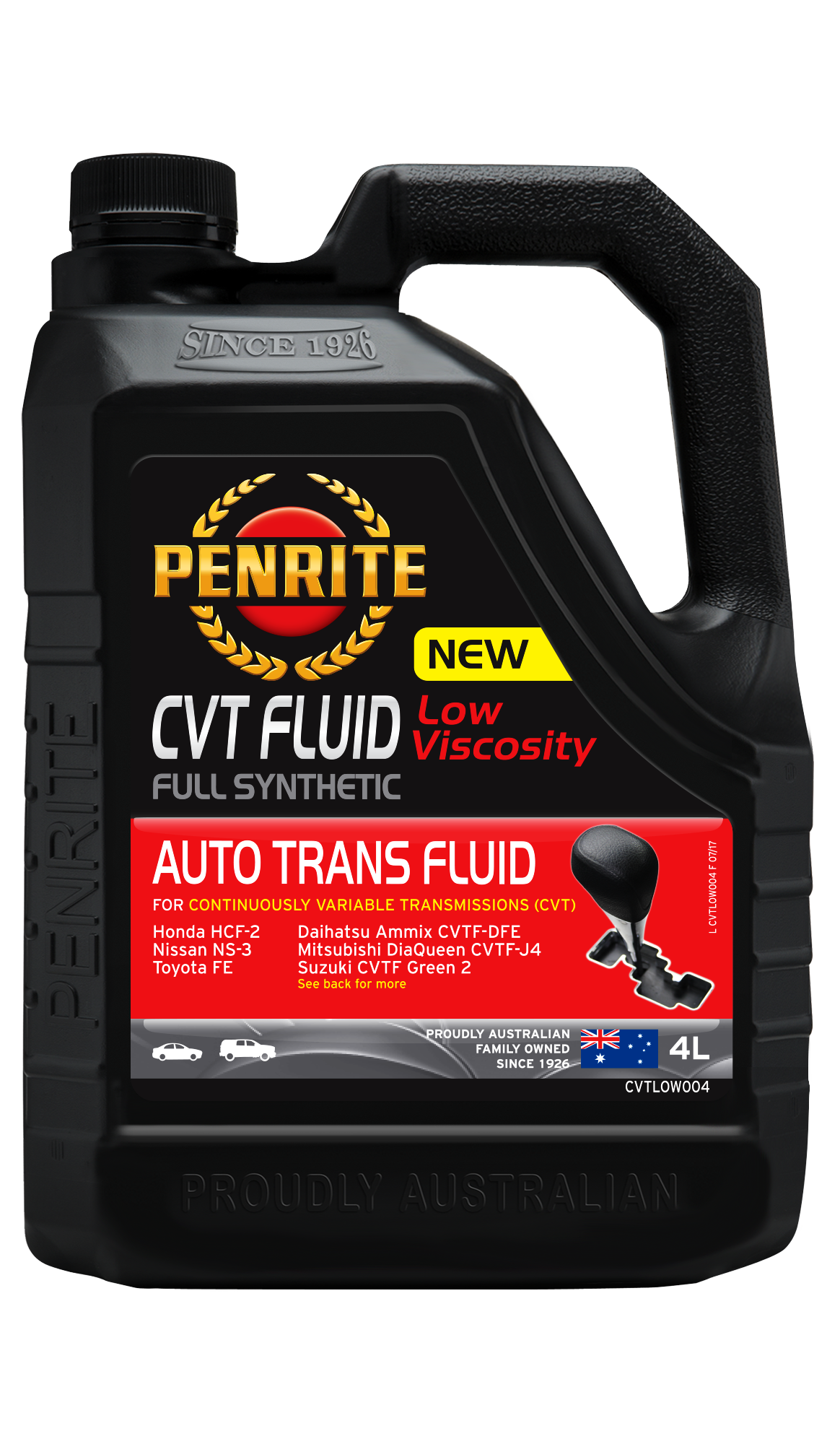 Penrite CVT Low Viscosity Fluid 4 Litre - CVTLOW004