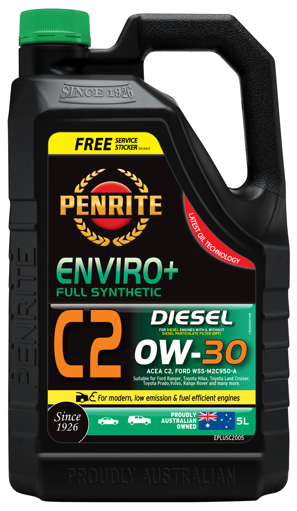 Penrite Enviro Plus C2 0W30 Engine Oil - 5 Litre