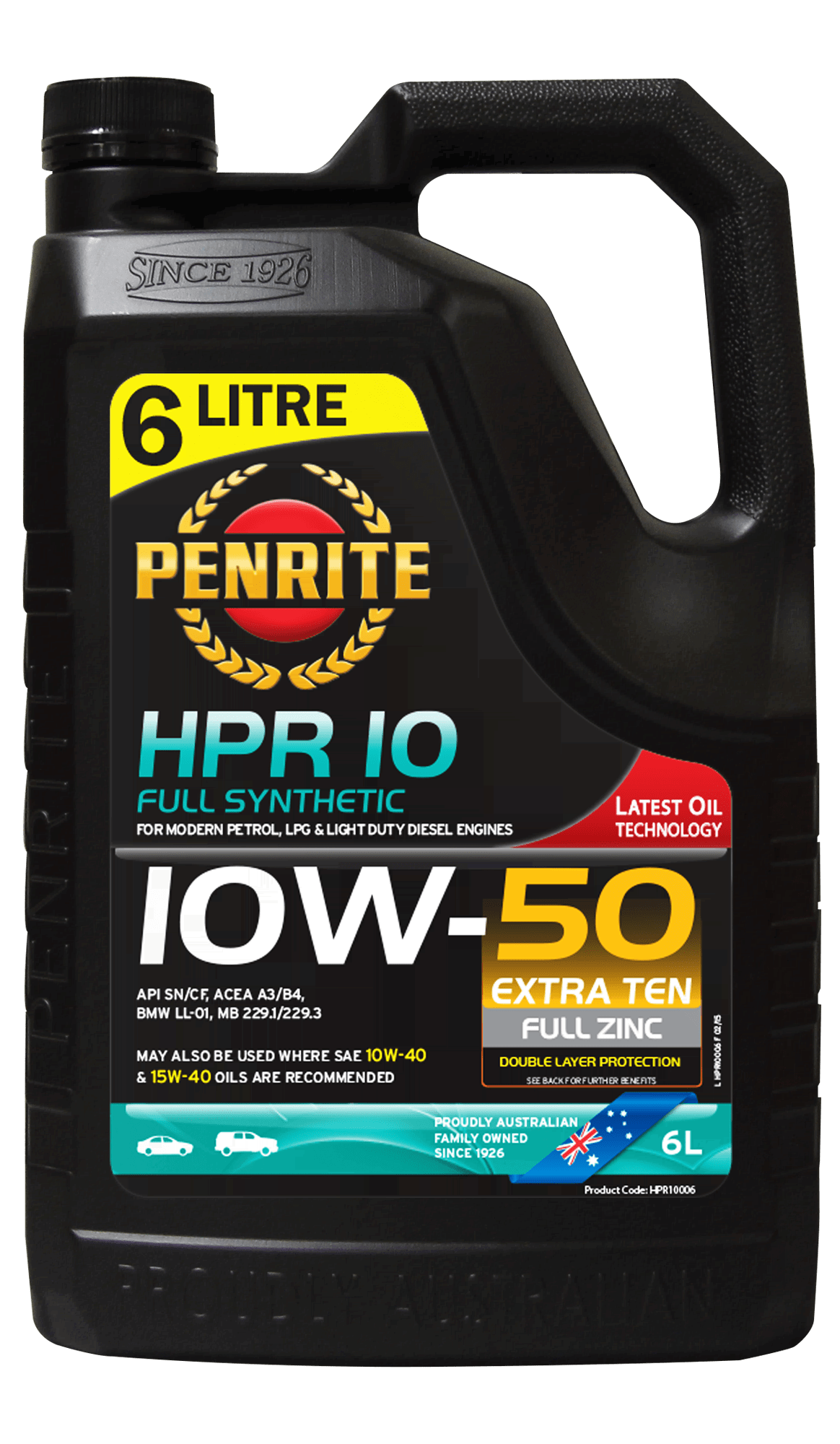 Penrite HPR10 10W50 Engine Oil - 6 Litre