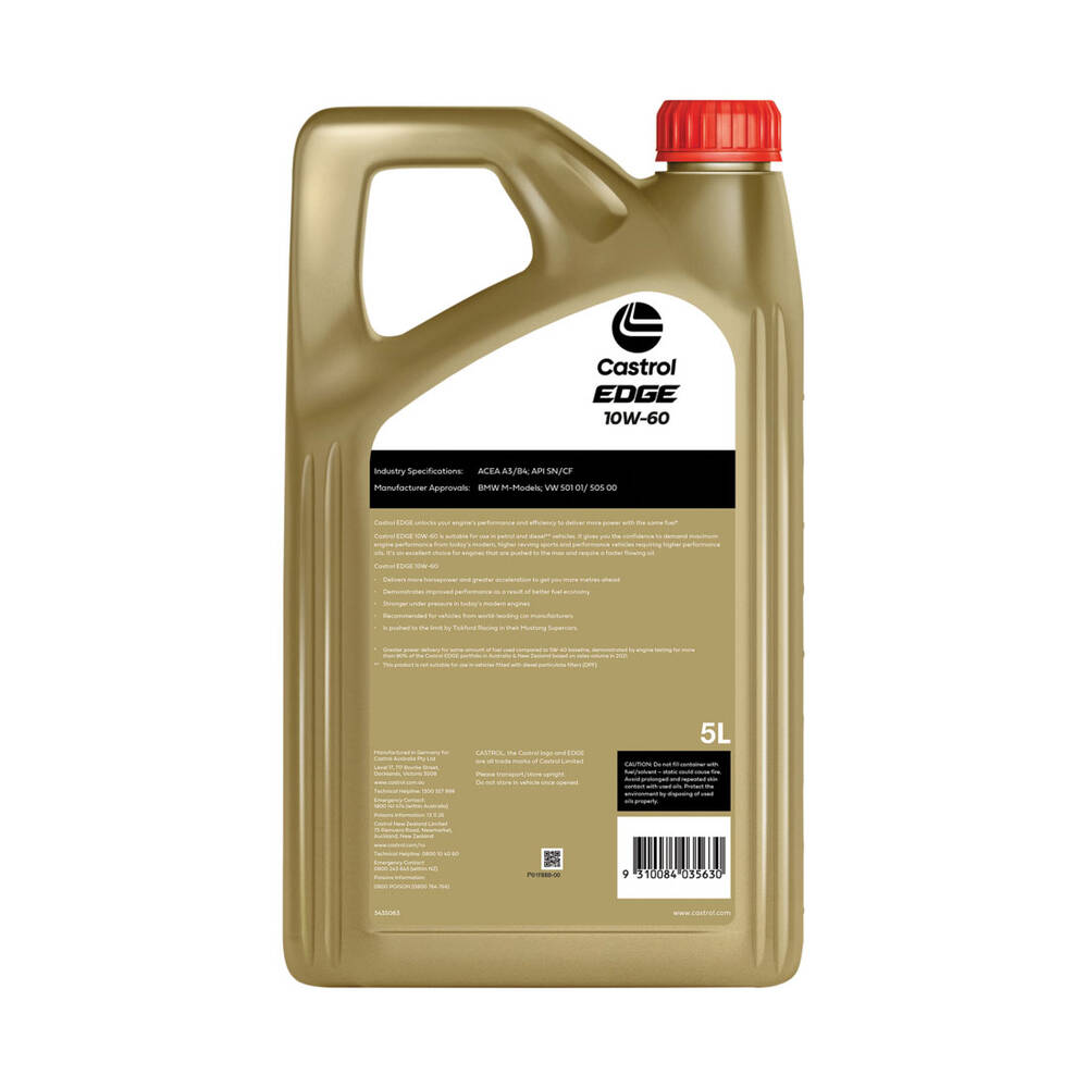 Castrol Edge 10W60 Engine Oil - 5 Litre (3435063)