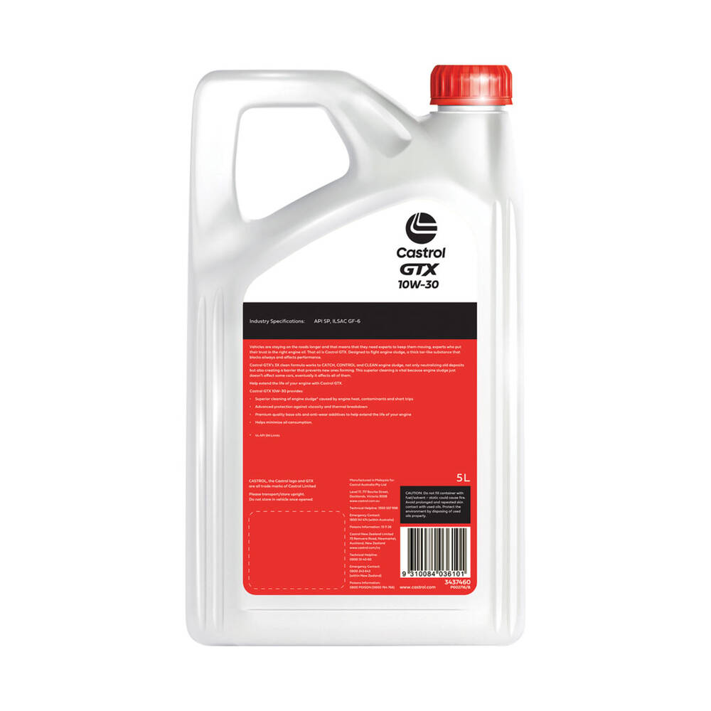 Castrol GTX 10W30 Engine Oil - 5 Litre (3437460)