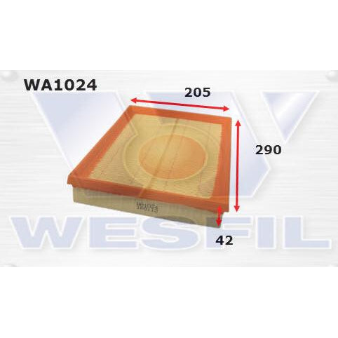 Wesfil Air Filter - WA1024 (A1513)