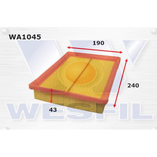 Wesfil Air Filter - WA1045 (A1410)