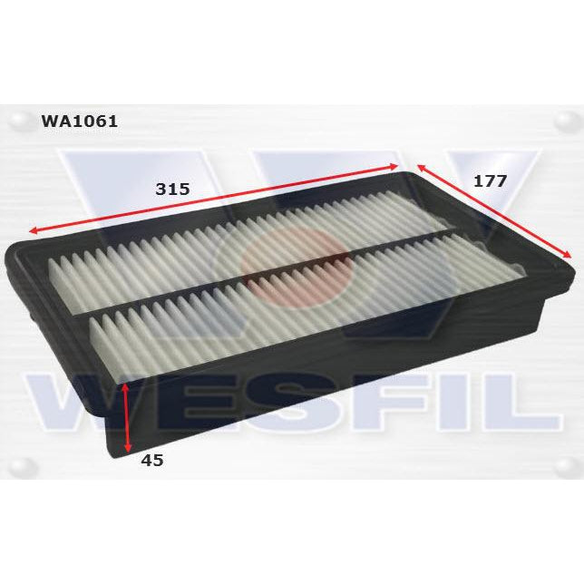 Wesfil Air Filter - WA1061 (A1429) - Ford, Mazda