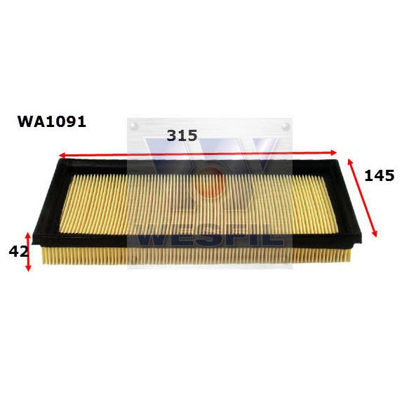 Wesfil Air Filter - WA1091 (A1453)