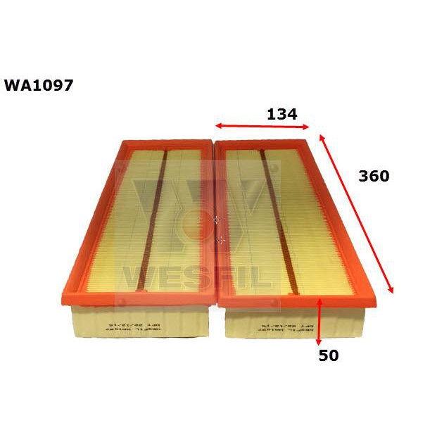 Wesfil Air Filter - WA1097 (A1678)