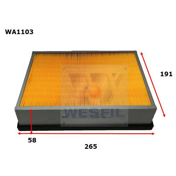 Wesfil Air Filter - WA1103 (A1452)