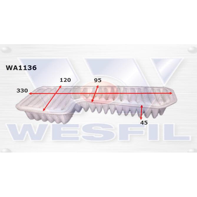 Wesfil Air Filter - WA1136 (A1566)