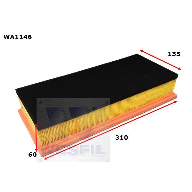 Wesfil Air Filter - WA1146 (A1643)