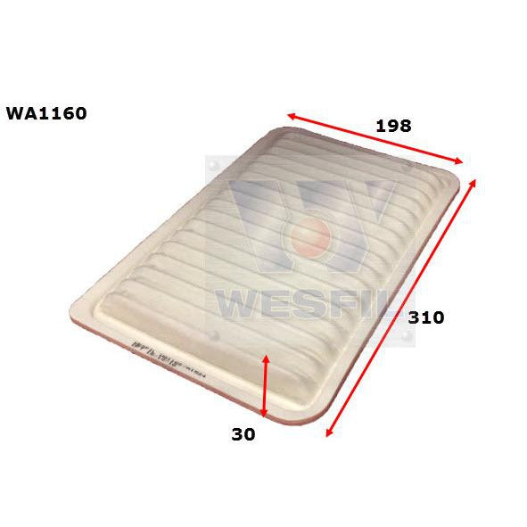 Wesfil Air Filter - WA1160 (A1524) - Mazda 2