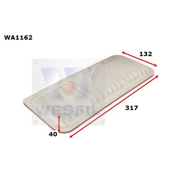 Wesfil Air Filter - WA1162 (A1919)