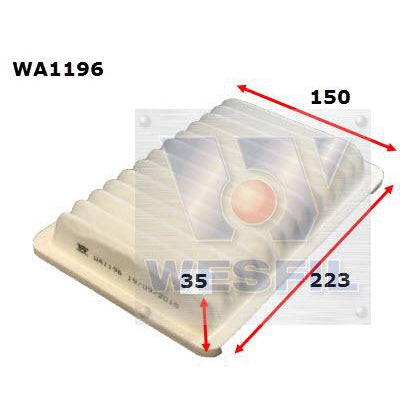 Wesfil Air Filter - WA1196 (A1608)