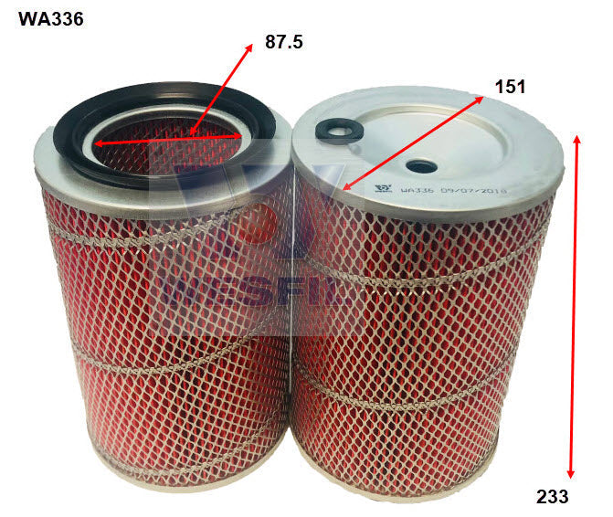 Wesfil Air Filter - WA336 (A336)