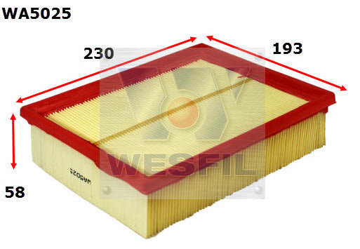 Wesfil Air Filter - WA5025 (A1542)