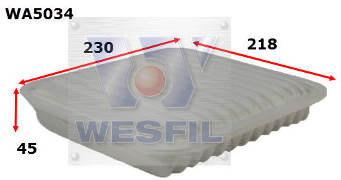 Wesfil Air Filter - WA5034 (A1584)