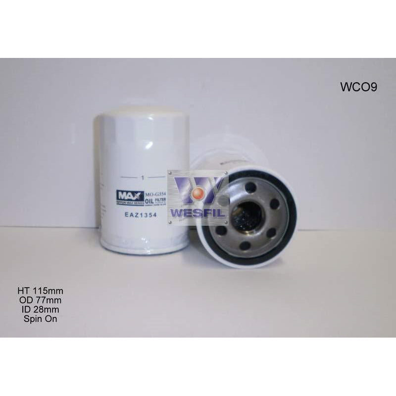 Wesfil Oil Filter - WCO9NM (Z726)