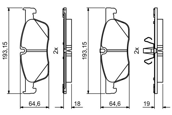 Bosch Disc Brake Pad Set - BP1992