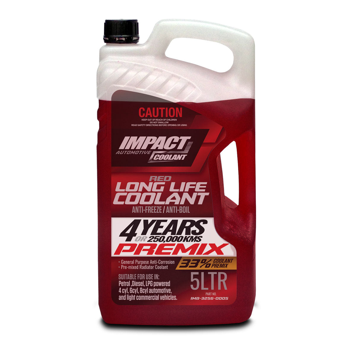 Impact Red Long Life Pre-Mix Coolant - 5ltr