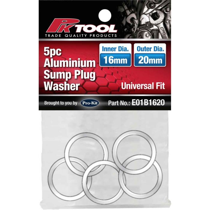 Aluminium Sump Plug Washer - [5 Piece 16mm ID 20mm OD]