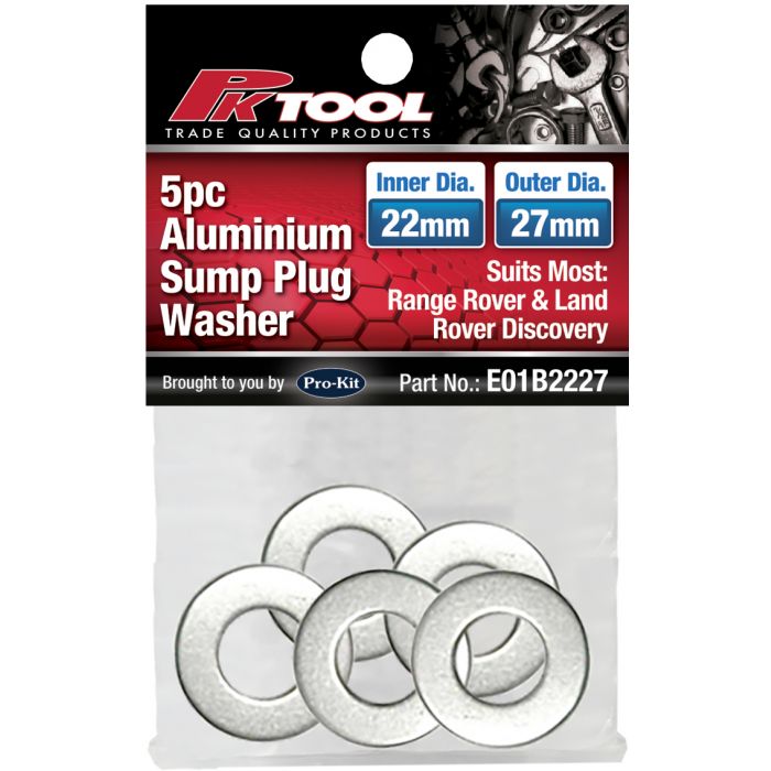 Aluminium Sump Plug Washer - [5 Piece 22mm ID 27mm OD]