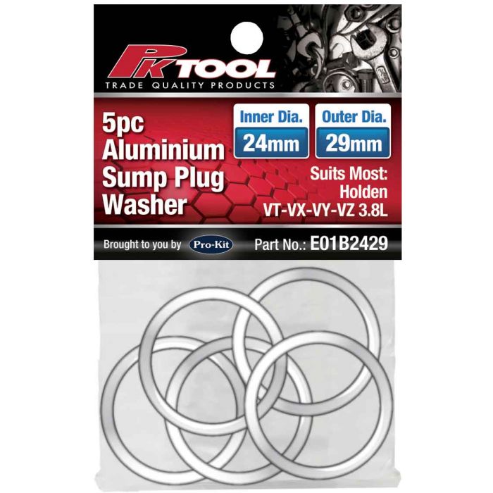 Aluminium Sump Plug Washer - [5 Piece 24mm ID 29mm OD Holden Commodore V6]