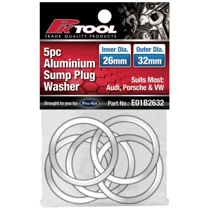 Aluminium Sump Plug Washer - [5 Piece 26mm ID 32mm OD]