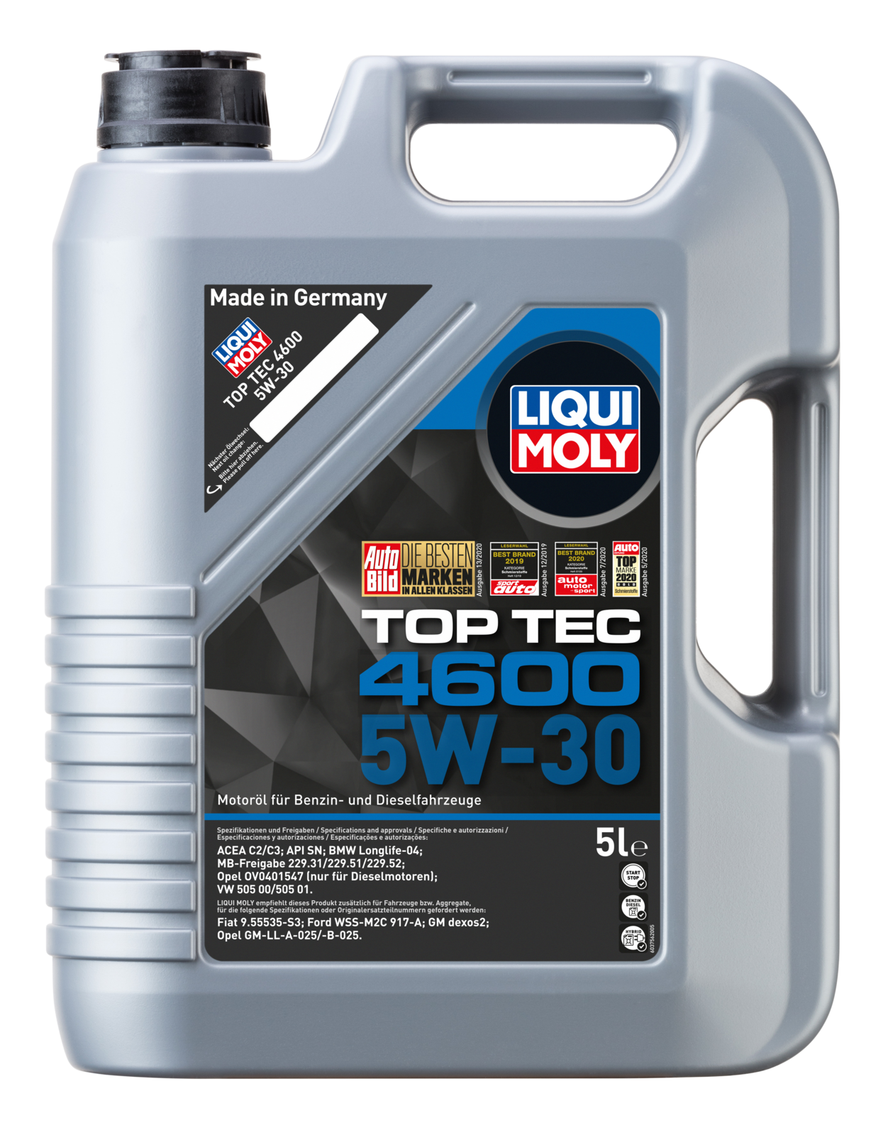 Liqui Moly Top Tec 4600 5W-30 Engine Oil - 5 Litre