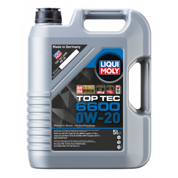 Liqui Moly Top Tec 6600 0W-20 Engine Oil - 5 Litre